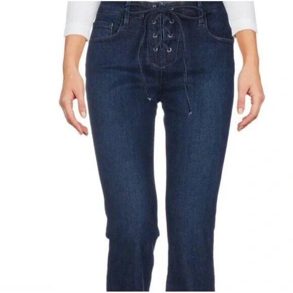 Frame Denim Le Crop Mini Boot Jeans Size 24 London-Los Angeles Dark Wash Women's - Picture 1 of 10